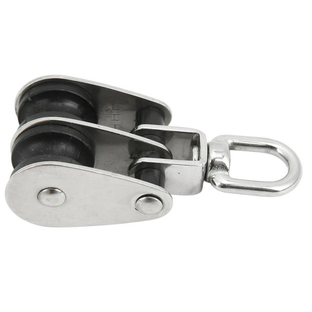 Accesorio marino, polea marina de 25 mm/1 pulg., polea de carga giratoria, polea de doble rueda, máxima confiabilidad