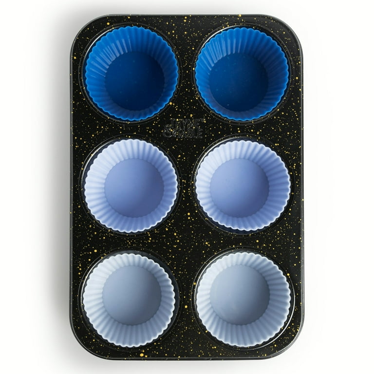 Thyme & Table 6 Cup Non-Stick Jumbo Muffin Pan, 6 Silicone Thyme & Table 6 Cup Non-Stick Jumbo Muffin Pan, 6 Silicone