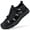 Black, variant on Men's Closed Toe Hiking Sandals, Quick Drying Non-Slip Outdoor Water Beach Shoes for Men, Breathable Adjustable Summer Sandals for Camping Trekking