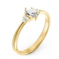 thumbnail image 3 of Birthstone Oval Ring with Shoulder Accents - Diamond/White Topaz (April), 3 of 5