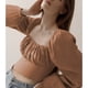 thumbnail image 3 of Camisas con mangas abullonadas,Top con mangas abullonadas y mangas largas para mujer Camisas con mangas abullonadas largas Top de línea, 3 of 6