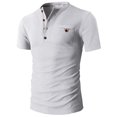 thumbnail image 2 of H2H Mens Casual Slim Fit Fashion Henley Short Sleeve Waffle Shirts with Chest Pocket (CMTTS0147), 2 of 6