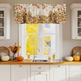 thumbnail image 2 of Thanksgiving Valances for Windows, 42 x 18in, Autumn Pumpkin Sunflower Leaves Watercolor Rod Pocket Kitchen Valance Curtain Light Filtering Window Treatments for Living Room Bedroom, 1 Panel, 2 of 7