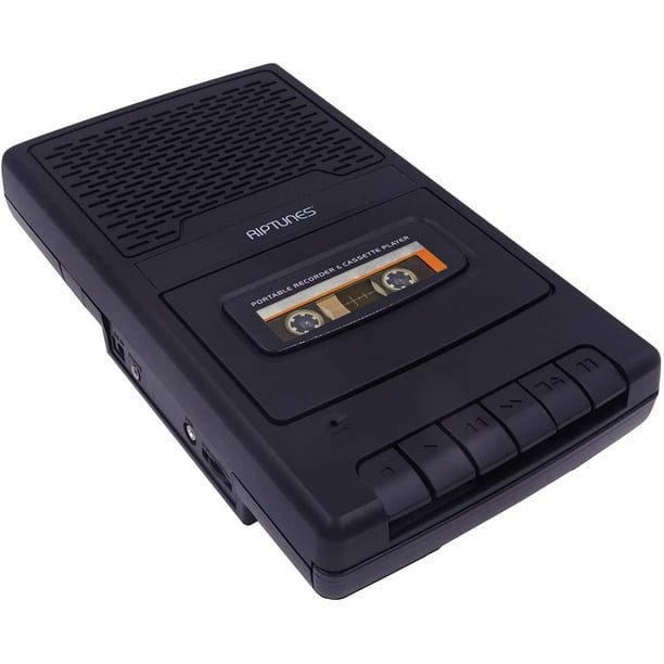Portable Cassette Player Recorder - Retro Shoebox Tape Recorder Style with  Built-in Mic. and Speaker, 