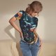 thumbnail image 3 of Fotbe Purple Glowing Mushroom Body de Mujer con Cuello Redondo y Mangas Cortas, Sin Mangas Ajustado, Suave, Cómodo y Básico-X-Large, 3 of 7