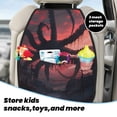 thumbnail image 5 of Easygdp Giant Monster Over City Car Kick Mat Seat Cover 2 Pcs Anti-Kick Pockets Storage Mat Back Seat Cover Car Seat Protector, 5 of 8