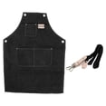 thumbnail image 2 of Adjustable Cross Back Cotton Canvas Apron with Pockets, Suitable for Kitchen Cooking, Nail Salon, Hair Salon, 2 of 7