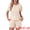Beige, variant on DARING DIVA Women's Pajama Set with Built-in Bra and Shorts Comfy Lounge Set M Beige