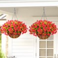 thumbnail image 1 of Flores colgantes artificiales Yastouay con cestas, paquete de 2, 1 of 8