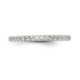 thumbnail image 4 of 14K White Gold Ring Band Wedding Diamond Round , Size 8, 4 of 7