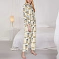 thumbnail image 2 of Bingfone Womens Pajama Sets Peanuts Print,Long Sleeve Loungewear Pajamas Set-Small, 2 of 8