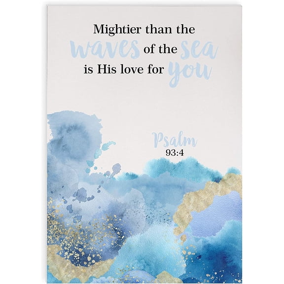 Mightier Than The Waves Of The Sea Rustic Wood Wall Sign 8x12