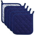 thumbnail image 1 of Espacio libre para ollas de cocina, soportes para ollas resistentes al calor, almohadillas calientes, salvamanteles para cocinar y hornear (5, azul oscuro), 1 of 6
