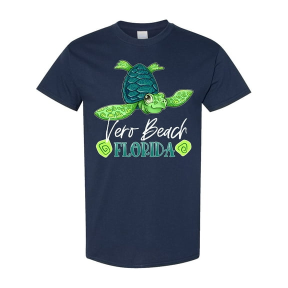 Inktastic Vero Beach, Florida Happy Sea Turtle T-Shirt