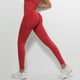 thumbnail image 2 of Pantalones de yoga elásticos de cintura alta para mujer - Leggings opacos con cintura en forma de V y efecto fruncido en los glúteos, 2 of 6