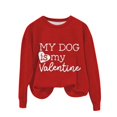 thumbnail image 2 of Baqcunre Crewneck Sweatshirts Do Everything In Love Print Sweatshirt Crew Neck Shirt Pullover Sweatshirt(Red S-XXL),Womens Sweatshirt Womens Tops Valentine'S Day Shirts For Women, 2 of 4