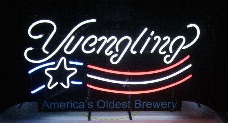 Yuengling Open Beer Neon Lamp Sign 17"x14" Bar Light Glass Artwork 