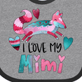 thumbnail image 4 of Inktastic I Love My Mimi Pink and Blue Fox with Hearts Boys or Girls Baby Bib, 4 of 4