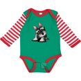 thumbnail image 3 of Inktastic Curious Schnauzer Boys or Girls Long Sleeve Baby Bodysuit, 3 of 5