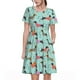 thumbnail image 1 of Balery Christmas Dachshund Vestidos sueltos de manga corta para mujer, vestidos de verano 2025, vestidos casuales de corte A con vuelo., 1 of 6