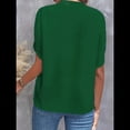 thumbnail image 4 of Blusa de para Mujer, Cuello en V, Estilo Túnica Elegante. Verde XL, 4 of 5