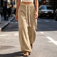 thumbnail image 6 of Zynoxe Wide Leg Sweatpants for Women Fashion Solid Color Womens Sweatpants Elastic Waist Drawstring Lounge Pants Comfort Lightweight Full Length Pants with Side Pockets 3XL, 6 of 9