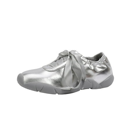 

Ribbon Tie Ballet sneaker 2024 Autumn New Fashion Comfortable Soft Bottom Lace Casual Shoes
