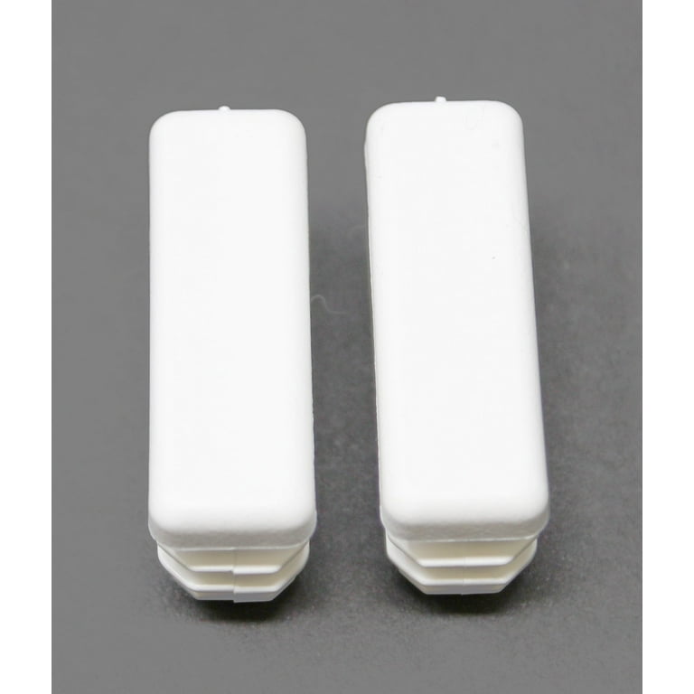 Plastic 1 2 x 1 1 2 inch White Rectangle Tubing Cap Finishing
