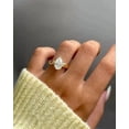 thumbnail image 2 of 2Ct Pear Cut Lab Created Diamond Women's Engagement Ring 14k Yellow Gold Plated, 2 of 3