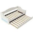 thumbnail image 5 of Euroco Upholstery Twin XL Daybed with Trundle and LED Light, Beige, 5 of 15