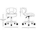 thumbnail image 7 of Set of 2 HugoII Nail Technician Stool Adjustable Height 19"-25", Rolling Chair for Nail Salon, Manicurist and Makeup Tattoo Studio, Black Gold, 7 of 7