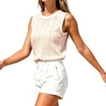 thumbnail image 3 of Tank Tops Women Crew Neck Sleeveless Fitted Basic Tank Tops Summer Outfits Trending Womens Clothes, 3 of 8