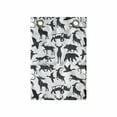 thumbnail image 1 of Deer Hunting Hanging Pocket Organizer, Monotone Forest Animals Pig Wild Boar Duck Deer and Goose Illustration, Printed Polyester Storage Bag with Pockets, 14" x 20", Dark Grey White, 1 of 2