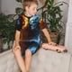 thumbnail image 4 of Balery Red And Blue Fire Skull Warrior Conjunto de Pijama Infantil de Manga Corta con Estampado – Ropa de Dormir de Algodón Suave-3X-Large, 4 of 6