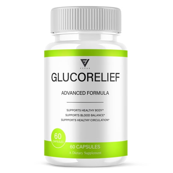 GlucoRelief Blood Support, Gluco Relief Supplement (60 Capsules)