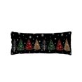 thumbnail image 2 of Black Christmas Tree Throw Pillow Covers, Xmas Tree Winter Snowflake Soft Breathable Pillow Cases with Invisible Zipper for Sleeping, Long Body Pillowcases for Couch Bed Sofa Chair 20x60 Inches, 2 of 6