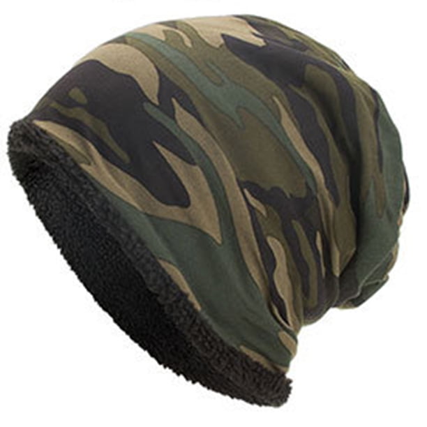 Gorro De Camuflaje Holgado Para Hombre, Gorros De Esquí De Punto De Camuflaje De Algodón Cálido De Invierno Unisex Eigraketly AP007720-04