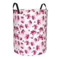 thumbnail image 2 of Balery Lilies Flowers Round Laundry Basket with Handles Waterproof Freestanding Laundry Hamper for Clothes Toys in the Dorm and Family-Medium, 2 of 8