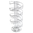thumbnail image 2 of Soporte de huevo de encimera de soporte de huevo de metal, 360  degree giratorio, rejilla de exhibición de almacenamiento de organizador decorativo para la, 2 of 9