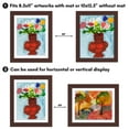 thumbnail image 5 of Americanflat Kids Art Frame 10x12.5 inches with 8.5x11 inches Mat - Composite Wood And Glass - Holds 100 Artworks - Mahogany, 5 of 7