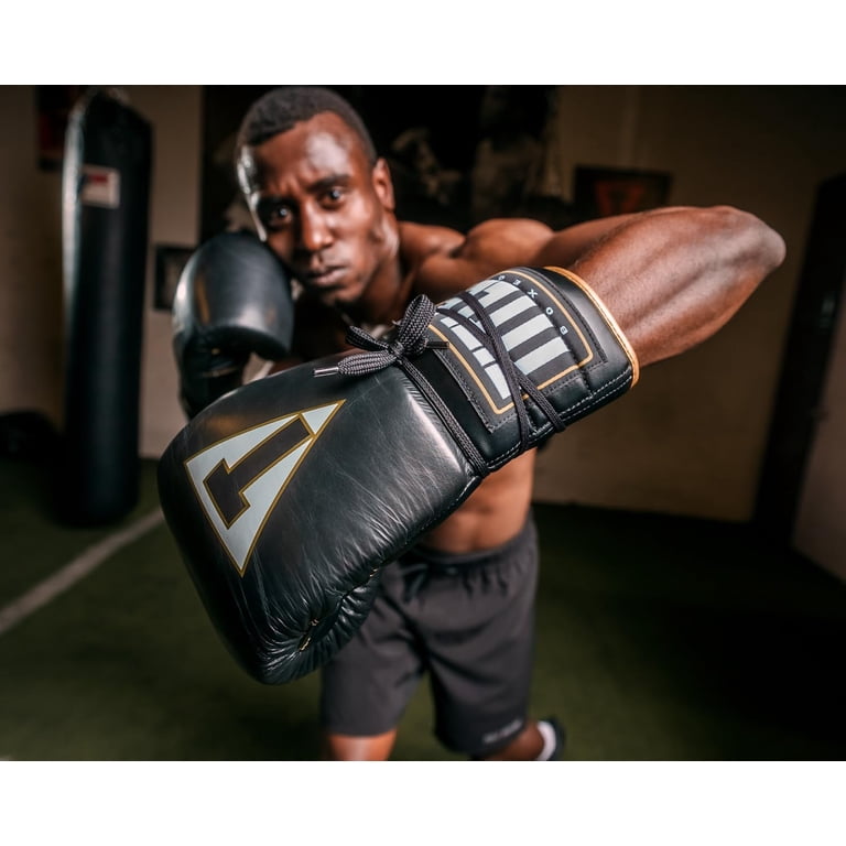 TITLE Boxeo Mexican Leather Lace Training Gloves - Handcrafted With Latex Memory Foam