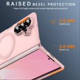 thumbnail image 4 of Funda magnética a prueba de golpes para Samsung Galaxy Z Fold 6 de Hensinple, color rosa, 4 of 9