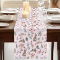 thumbnail image 3 of Table Runners 72 Inches Long Dress Scarves, Pink Bunny Floral Easter Farmhouse Kitchen Table Runner, Coffee Tablerunners, Elegant Pastoral Spring Floral Rabbits 14x72 Inch, 3 of 9