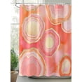 thumbnail image 2 of Abstract Art Water Ripple Shower Curtain, Pink Marble Pattern Waterproof Shower Curtain Set with 12 Hooks Lightweight Washable Fabric Shower Curtains for Bathroom 60x72 Inches, 2 of 6