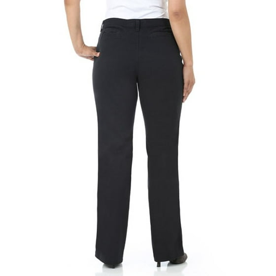 Riders by Lee Women's Plus-Size Comfort No-Gap Waist Casual Pants ...