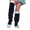 thumbnail image 1 of Chaussettes Hautes pour Femmes à Empiècements Pattes d'Animaux Décontractées Mignonnes Cosplay Chaudes Épaisses, 1 of 5