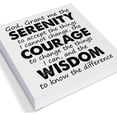 thumbnail image 3 of Zomyto 5"x5" Inspiring Christian Decorative Wooden Box Sign God Grant Me Serenity Wood Block Plaque Decor Home Office Desk Shelf, 3 of 6