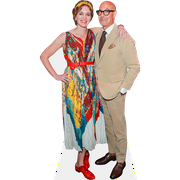 Felicity Blunt And Stanley Tucci (Duo 2) Mini Celebrity Cutout Standee