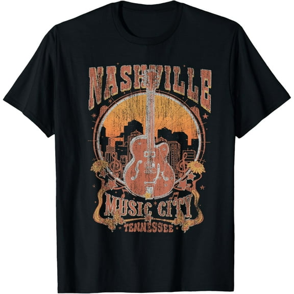 Nashville Tennessee Guitar Country Music City Guitarist T-Shirt TShirt