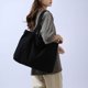 thumbnail image 4 of Bolsos Mujer Lona Hombro Bolso bandolera de gran capacidad Bolso sólido Negro, 4 of 7